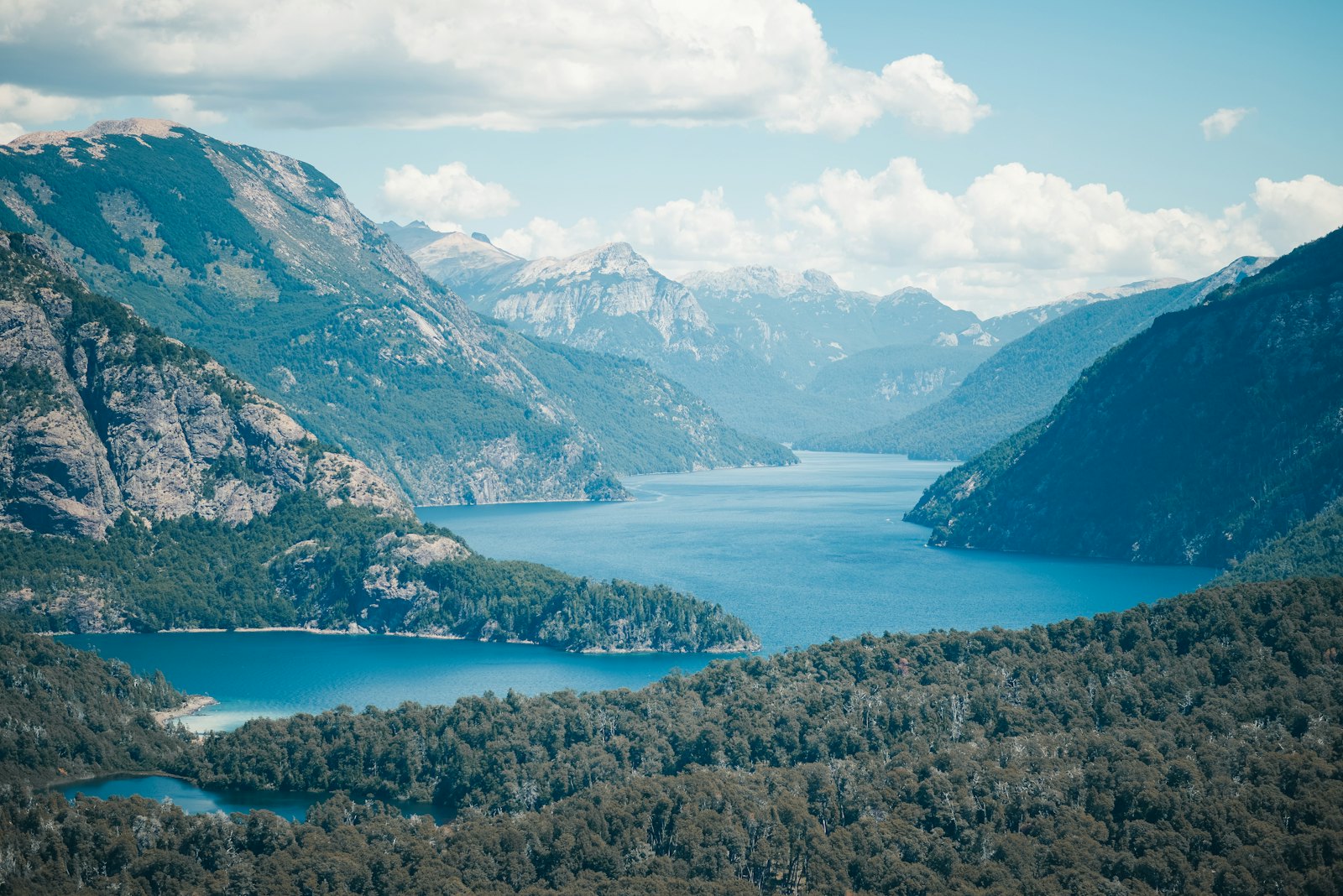 A lake between mountains in Argentine Patagonia